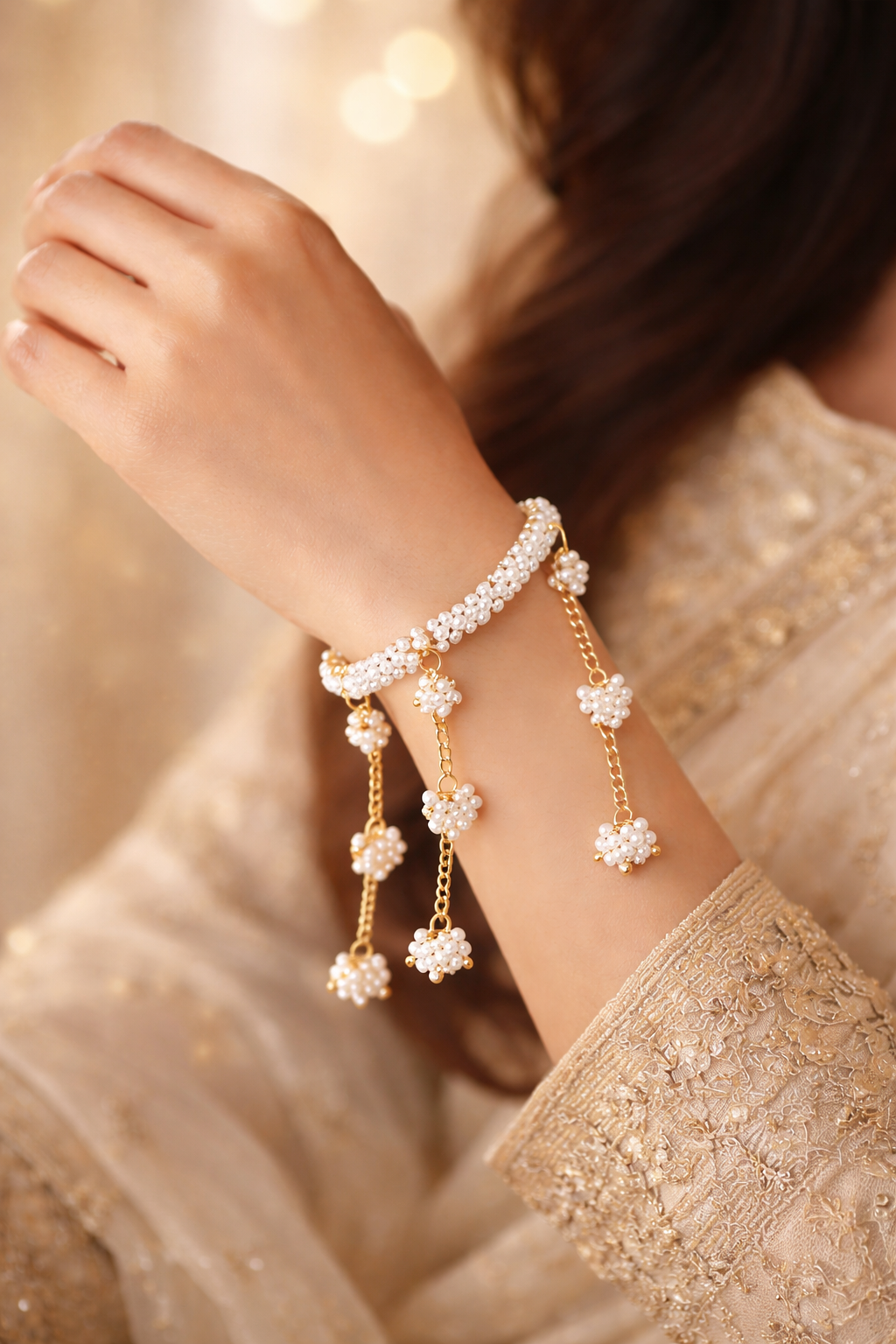 Luxury Pearl Bracelet for Girls Elegant Hand Jewellery